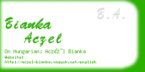 bianka aczel business card